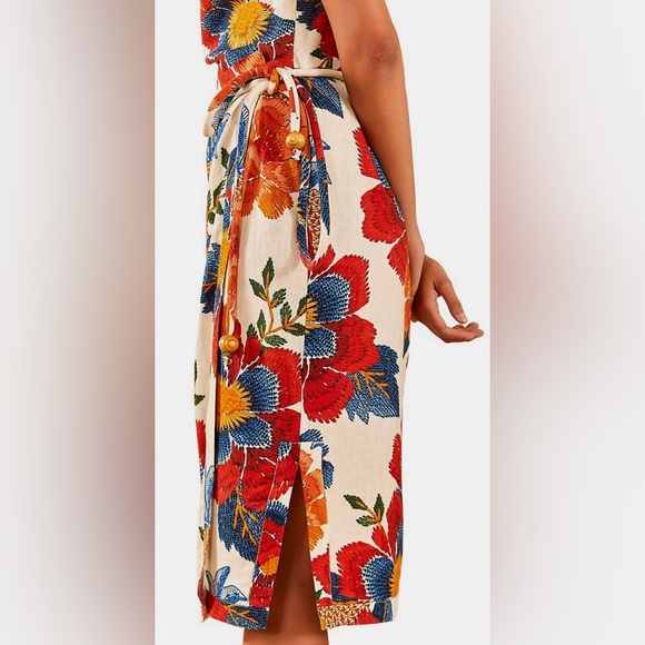 FARM Rio Pineapple Flowers Midi Dress, sz S - Picture 5 of 16